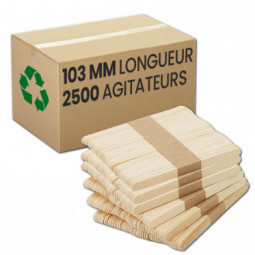 Spatules Papier 105 mm marque APS. Vendu par boîte de 2500.